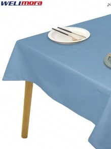 Mantel De Mesa Cuadrado Antideslizante Color Azul Real (140x140 Cm) Mantel De Cocina Decorativo Impermeable Hecho De Tela Resistente A Manchas Y Arrugas Con Diseño Minimalista - Duradero, Lavable Y Fácil De Cuidar - Apto Para Interiores Y Exteriores - Perfecto Para Fiestas, Banquetes Y Picnics - Azul Marino - Ver 2