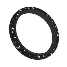 1pc Chic Car Steering Wheel Cover With Star & Moon Pattern, New Design, Non-Slip, No Inner Ring, Decorative Interior Car Accessories