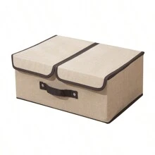 Foldable Clothes Organizer With Lid - Large Capacity Household Desktop And Wardrobe Storage Box  Decorations   Autumn Decor Festival Decor Room Decor Home Decor Fall Decor Bedroom Decor - Multicolor - View 4