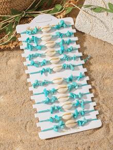 12pcs/Set Ocean Beach Style Marine Life Series Adjustable Bracelets - Multicolor - View 5