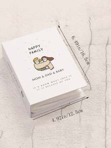 1pc 6-Inch 100Sheets Swing Deer Photo Album, Suitable For School, Office, Back-To-School Students, Males, Females, Colleagues, Couples, Festivals/Holidays - Valentine's Day Gift, Expandable Family Picture Album - Blue - View 4