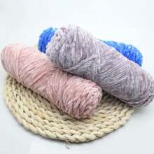QJH 1pc/2pcs Velvet Chenille Yarn, Soft & Warm Hand Woven Yarn Thread, Perfect For DIY Crochet And Knitting Creative Projects, Ideal For Weaving Scarves, Blankets, Hats, Sweaters