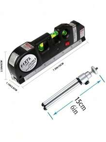 Nivel láser negro, láser de línea cruzada multipropósito con cinta métrica de 8 pies ajustada para línea estándar y métrica, adecuada para colgar trípode de metal. ¡Use este nivel láser multipropósito para medir sus proyectos con precisión! Un conjunto de regla de nivel láser - Multicolor - Ver 9