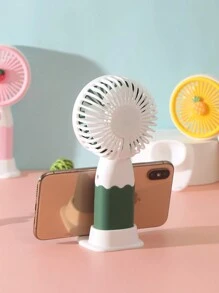 AOYI 1 pieza Ventilador portátil de mano con diseño de frutas, con cable de carga USB, funciona con batería - Multicolor - Ver 4