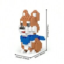 1 pièce Série chien de compagnie Blocs de construction de particules de taille micro, un jouet qui développe la dextérité des doigts et les capacités de réflexion, convient aux débutants dans les blocs de construction de cadeaux, décoration de chambre