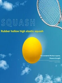 1pc Racquetball American Style High Elasticity Rubber Ball, Professional Reaction Training Ball Hollow Mini Bouncing Ball - Multicolor - View 2