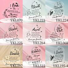 我愛你禮物，1入組標語圖案透明有機玻璃心形設計工藝裝飾牌，侄女生日禮物，感謝姐妹的禮物，我愛你阿姨的禮物，完美的禮物，獨特風格的禮物，適合生日，聖誕節，感恩節，紀念日，離開，紀念品，紀念重物，適用於房間，家庭，辦公室的桌面裝飾，簡約風格 - 黑色 - 查看 2