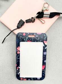 1 件高端个性化挂绳，带可拆卸扣，弹性伸缩植物花卉图案 ABS 卡夹，适用于礼品卡、身份证、工作卡、学生卡、公交卡、防丢失返校 - 彩色 - 查看 6