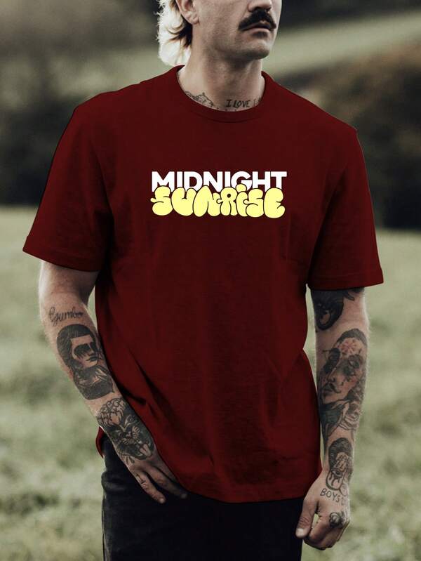 Camiseta Masculina Midnight Sunrise Nascer do Sol 100% Algodão Fio 30.1