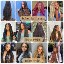 1 Pack Ocean Wave Crochet Hair ,30Inch Deep Wave Braiding Hair For Women Synthetic Curly Crochet Hair Extensions Wavy Braiding Hair Bohemian Crochet Braids(BUG#)