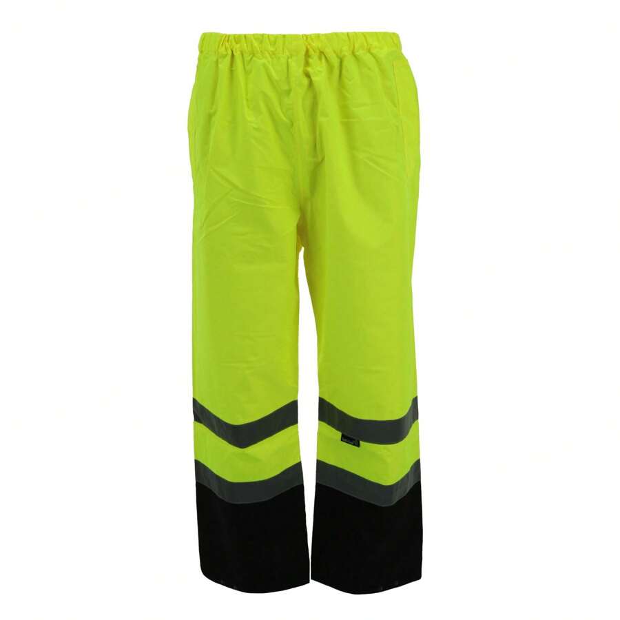 Tuff Grip Men's Fluorescent Waterproof Pants With Reflective Strips
