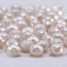 115/85/62 Chiếc 4 6 8 Mm AB Màu Sắc Mặt Kính Pha Lê Miếng Đệm Rời Hạt Để Làm Đồ Trang Sức DIY Bộ Kim Chỉ Vòng Tay Vòng Cổ Đồ Thủ Công Handmade - Sứ hạt dẹt AB - Xem 2