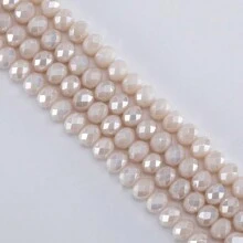 115/85/62 Chiếc 4 6 8 Mm AB Màu Sắc Mặt Kính Pha Lê Miếng Đệm Rời Hạt Để Làm Đồ Trang Sức DIY Bộ Kim Chỉ Vòng Tay Vòng Cổ Đồ Thủ Công Handmade - Sứ hạt dẹt AB - Xem 6