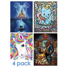 HOMECHI 4 PCS Diamond Art Kits for Adults - DIY 5D Diamond Painting Kit for Home Wall Decor Gifts,40*30cm - Multicolor - Ver 1