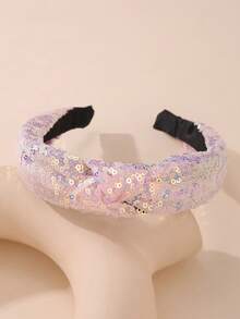 1pc Sparkly Girl's Hair Band For Party And Daily Decoration - Multicolor - View 7