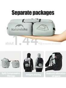 Naturehike 帐篷 Star River UL 超轻徒步帐篷，可容纳两人，15D 尼龙 - 灰色 - 查看 7