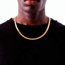 ZG YING ZHOU ZGYZ 1pc Fashionable Luxury High Polished 5.5mm Stainless Steel 18k Gold Plated Multi-Layer Snake Bone Chain Necklace, Suitable For Men & Women, Wedding, Party, Birthday, Engagement, Daily Wear, Sweater Chain Accessory