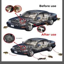 1入組通用5V/12V車用超聲波驅鼠器，使用紅白色閃燈提示，防水性能優良，適用於汽車、車庫、露營 - 多色 - 查看 8