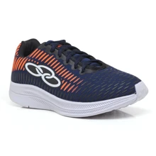 Tênis Masculino Olimpikus Esportivo Academia Caminhada Macio - Marinho Laranja - Visão 1