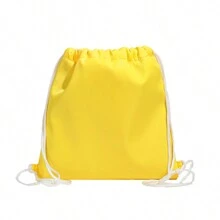 Solid Color Nylon Children's Simple Drawstring Backpack For Girls - A - View 8