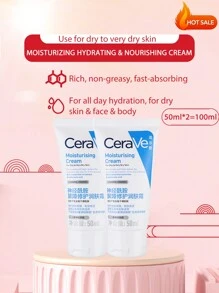 CeraVe [迷你] 保湿霜保湿滋养霜 50ml * 2，适合干性至极干性皮肤，保湿并帮助恢复皮肤保护屏障 - 50ml*2/100ml - 查看 8
