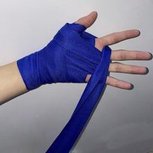 1 Pair Boxing Wraps Sports Bandages Hand Wraps For Punching Bag Martial Arts Training, No Stretch Fabric Wrist Wraps (Non-Elastic) - Blue 1.5m - View 4