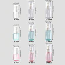 1入組30/60/100ml細霧噴霧瓶，塑膠瓶泵，旅行香水水瓶可裝拆卸 - 彩色 - 查看 2