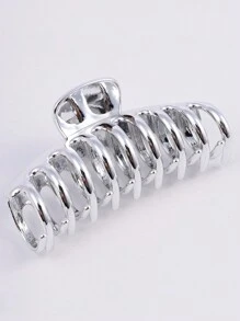 3pcs Silver Faux Metal Plastic Hair Claw Clip Of Large Size, High-End And Luxurious Feeling Hair Accessory Skull Skeleton Hair Clips Hair Jaw Clip Hair Clamps Hair Clutch Hair Catcher Clip