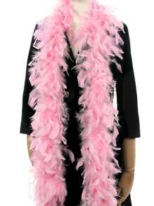 1入組多彩羽毛圍巾，6.6英尺長的女式羽毛圍巾，適用於跳舞婚禮萬聖節，舞台佈置節日派對頭飾服飾配件，是送禮的理想選擇 - 粉色 - 查看 10