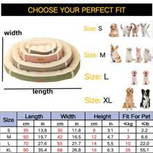 1 Chiếc Giường Thú Cưng Hình Bầu Dục Bằng Da Lộn Chống Thấm Nước Có Thể Tháo Rời, Thích Hợp Cho Chó Lớn Và Mọi Mùa Với Vẻ Ngoài Cực Kỳ Hấp Dẫn, Thảm Cho Mèo Và Chó - màu nâu - Xem 3