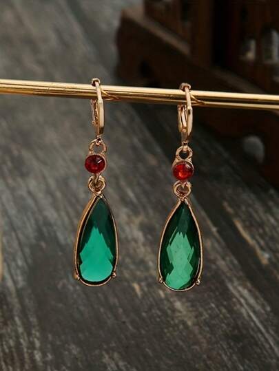 クリスタルドロップピアス | SHEIN JAPAN