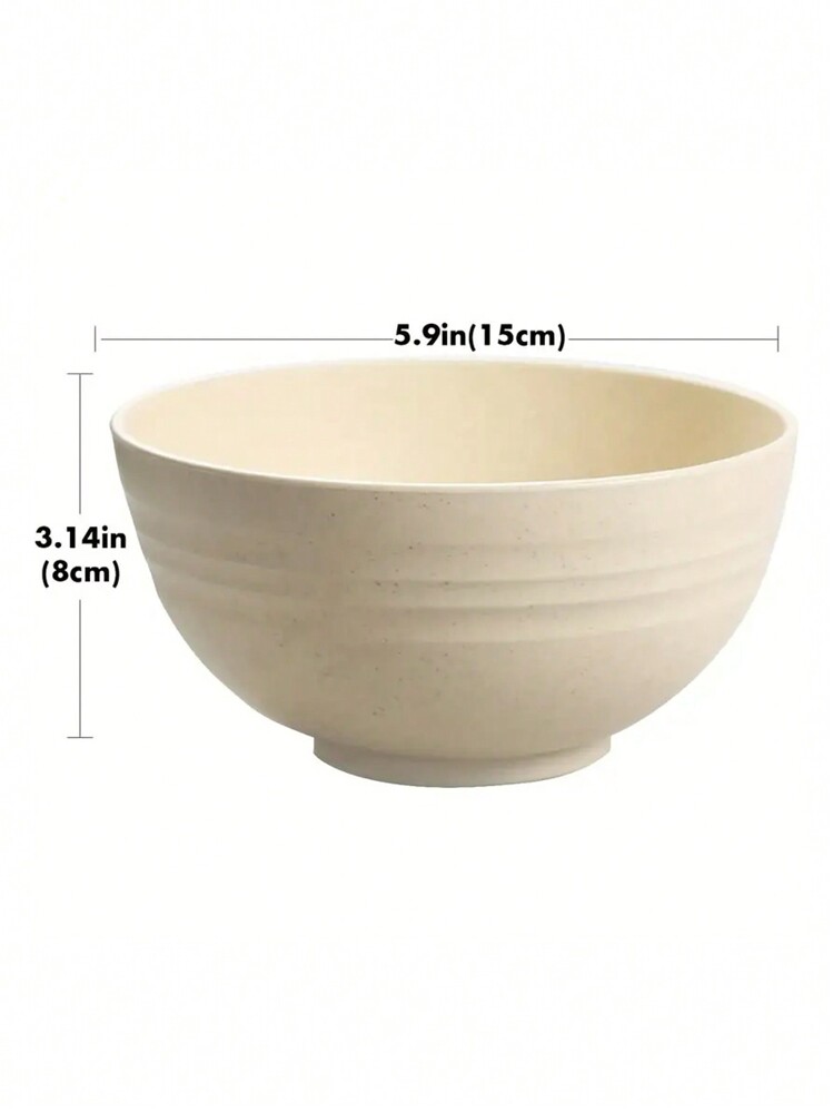 1/4 件彩色塑料碗带防尘密封盖，可重复用于晚餐、燕麦片、沙拉、汤、家庭厨房、餐厅、野餐、露营、易于携带、厨房、圣诞礼物 - 彩色 - 查看 2