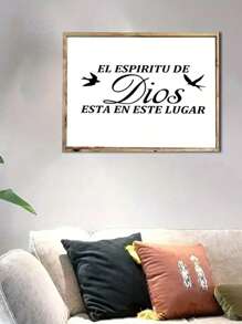 1 Peça Pintura de Lona Espessada, Pôster Cristão Espanhol, Bíblia de Deus, Decoração de Arte de Parede para Quarto, casa e sala, Sem Moldura - Preto e Branco - Visão 5