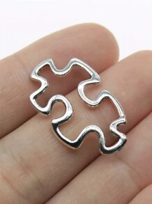 12pcs 30x18mm(1.18x0.71inch) Puzzle Pieces Connector Charms Pendant For Bracelet Necklace Earrings Jewelry Making Jewelry Crafts Accessories