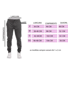 kit 03 calças moletom masculina academia inverno lazer variadas com punho p m g gg 100% algodão