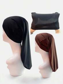 1Pc Unisex Spandex Braids & Dreadlocks Cap Jumbo Satin Elastic Night Sleep Bonnet Hair Covers For Men Women - A - View 7