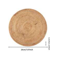 1 件/3 件家用厨房、餐厅、客厅藤制杯垫，隔热、防刮、防尘，适用于派对、礼物、生日、圣诞节