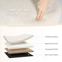 Folding Storage Ottoman, Long Ottomans Shoes Bench Ellipse , Teddy Storage Chest Footrest Seat 43.3"*14.96"*14.96"