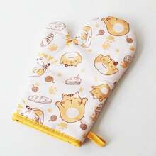 1/2入組黃貓矽膠隔熱手套，室內室外烤箱烹飪烘焙，防燙烹飪用具和廚房用品，熱氣炸鍋手套，矽膠手夾，廚房配件，廚房小工具，食品，廚房，旅行，廚房用品，廚房工具，廚房小物件。 - 彩色 - 查看 12