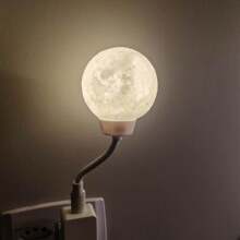 Mini Luz Noturna Fofa Led Luminária Pc Notebook Usb Flexível Portátil - Lua - Visão 3