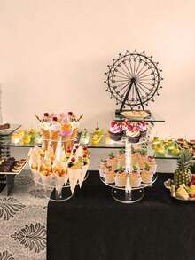 1/2PCS Ice Cream Stand, Clear Acrylic Party Ice Cream Cone Stand, Birthday Food Display Stand, Party Gathering Supplies