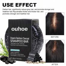 Barra de champú natural (60g) | Oliva y Romero | Calma el cabelludo irritado y protege el cabello | Juego de regalo de 5 extractos de hierbas - Negro - Ver 4