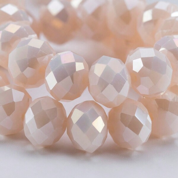 115/85/62pcs 4 6 8mm AB Color Faceted Glass Crystal Loose Spacer Beads For Jewelry Making Diy Needlework Bracelet Necklace Handmade Craft Supplies