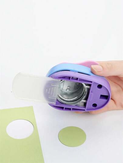 (Color de concha aleatorio) 1 pieza Perforadora circular Perforadora de papel circular Perforadoras para manualidades Perforadora circular Cortador circular para scrapbook, tarjetas, álbumes de fotos DIY (color aleatorio) De vuelta a la escuela