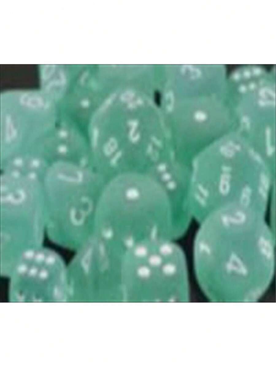 Chessex Manufacturing 27605 16 Mm Teal With White Numbering D6 Dice Set ...