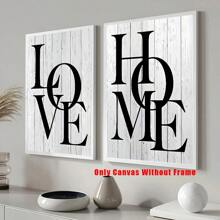 3 cái/bộ Nhà  Love Áp phích , Đen Và Trắng tranh sơn dầu Bức tranh , trang trí In tường , Tranh treo tường Đối với Phòng khách Bắc Âu Đồ trang trí Nhà  Nghệ thuật , Không có - Đen và trắng - Xem 7