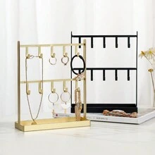 Simple Desktop Wrought Iron Jewelry, Jewelry Storage Rack, Earrings, Necklaces, Hair Accessories, Watch Jewelry Display Rack, Home Key Storage Hanger - Multicolor - View 4