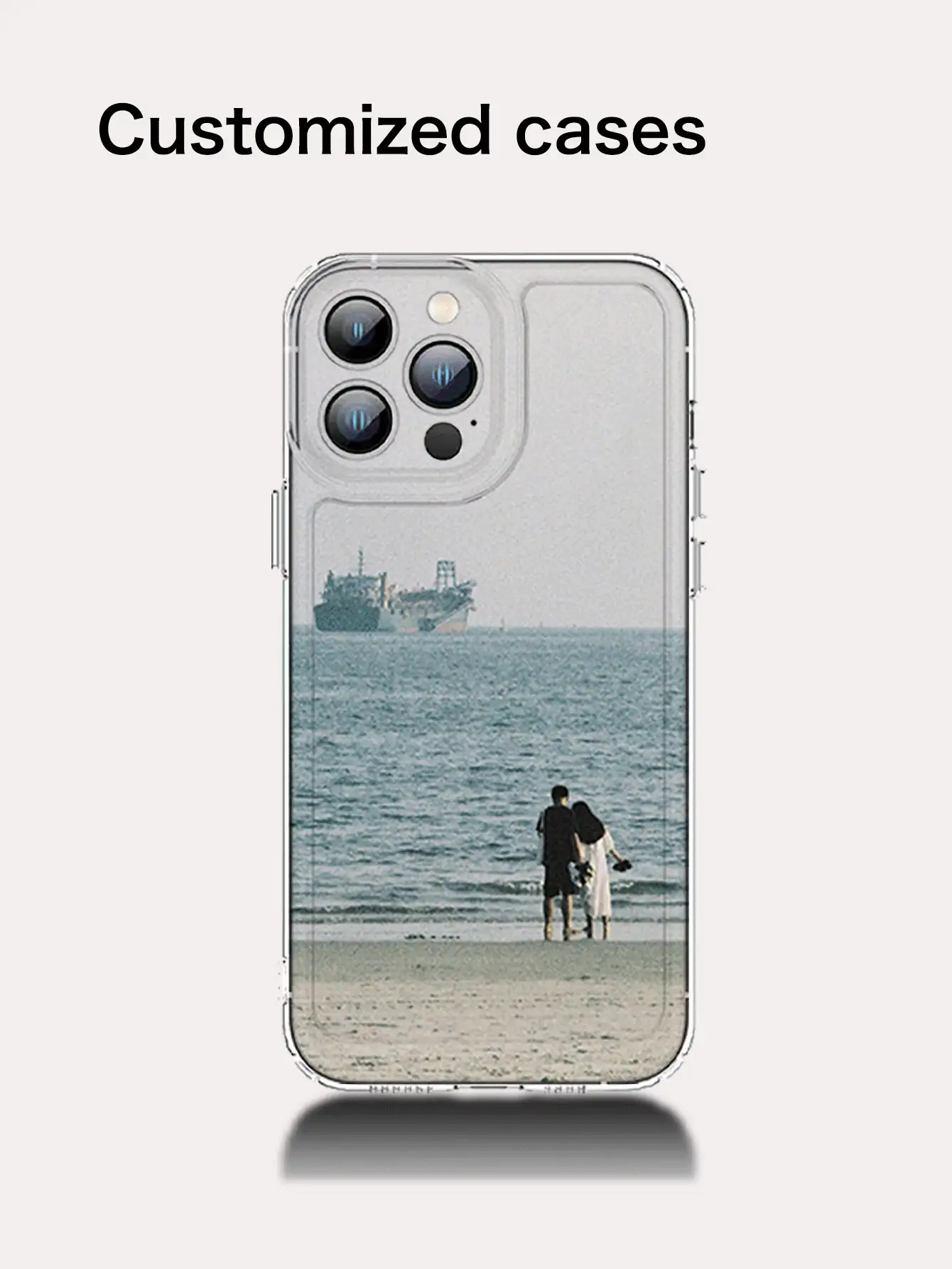 1 件可定制全覆盖硅胶镜头保护手机壳，适用于 16、15、14、13、12、11 Pro Max