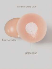 2/4/6/10/12入組可重複使用矽膠乳頭墊- 女性胸貼貼紙 - 無肩帶提拉胸貼膠墊胸貼 - 粉色 - 查看 9