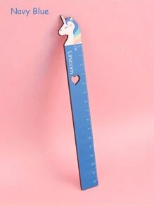 1pc Cute Cartoon Shaped Wooden Ruler With Star And Moon Patterns, Office And Study Tool For Drawing And Measuring, 15cm/5.9in Back To School